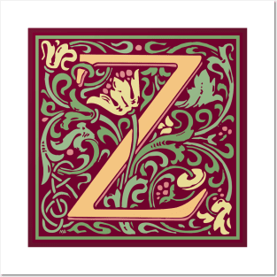 William Morris Vintage Letter Z Posters and Art